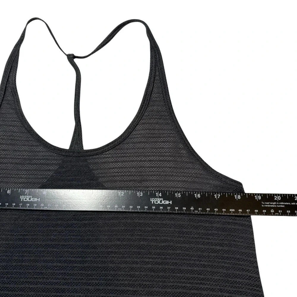Nike Shirt Women Large Gray‎ Dri Fit Oversized Crop Racerback Tank Top Swoosh
